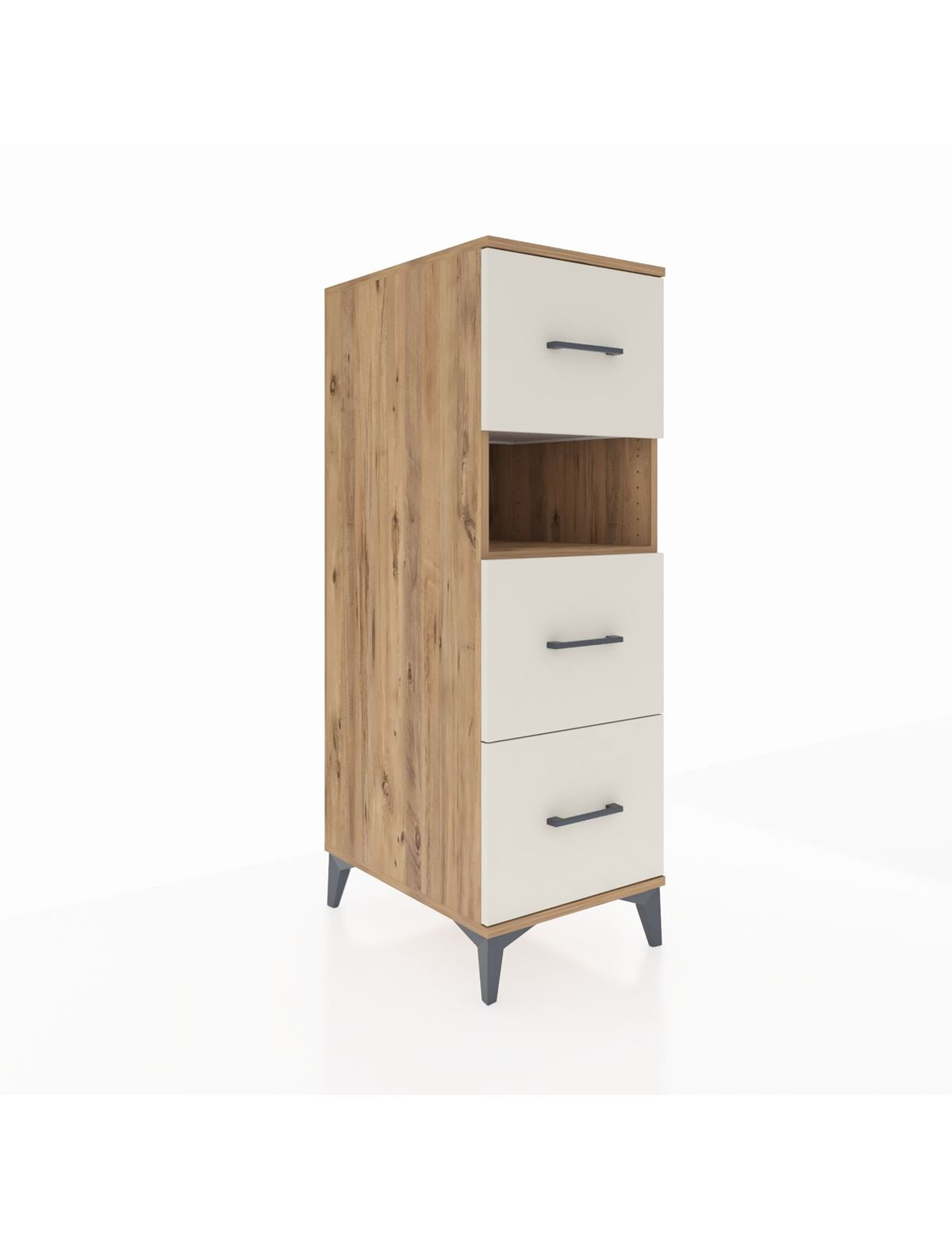 Kronos Dolap Tek Raflı 3 Çekmeceli 44x59x134 Çam-Aytaşı