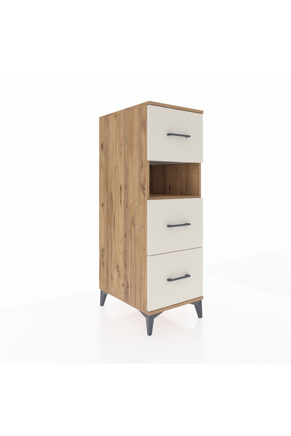 Kronos Dolap Tek Raflı 3 Çekmeceli 44x59x134 Çam-Aytaşı