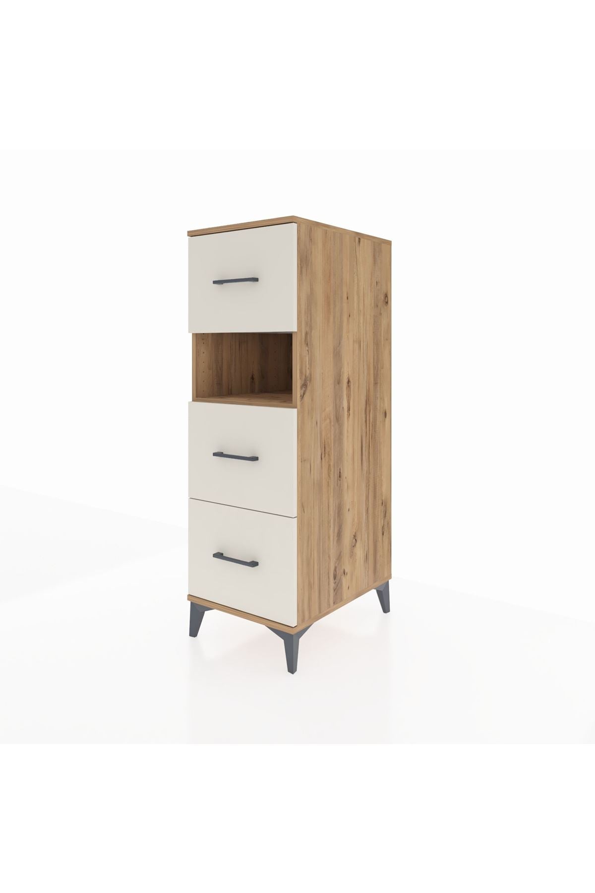 Kronos Dolap Tek Raflı 3 Çekmeceli 44x59x134 Çam-Aytaşı