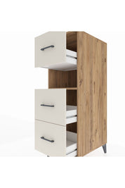 Kronos Dolap Tek Raflı 3 Çekmeceli 44x59x134 Çam-Aytaşı