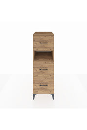 Kronos Dolap Tek Raflı 3 Çekmeceli 44x59x134 Çam-Çam
