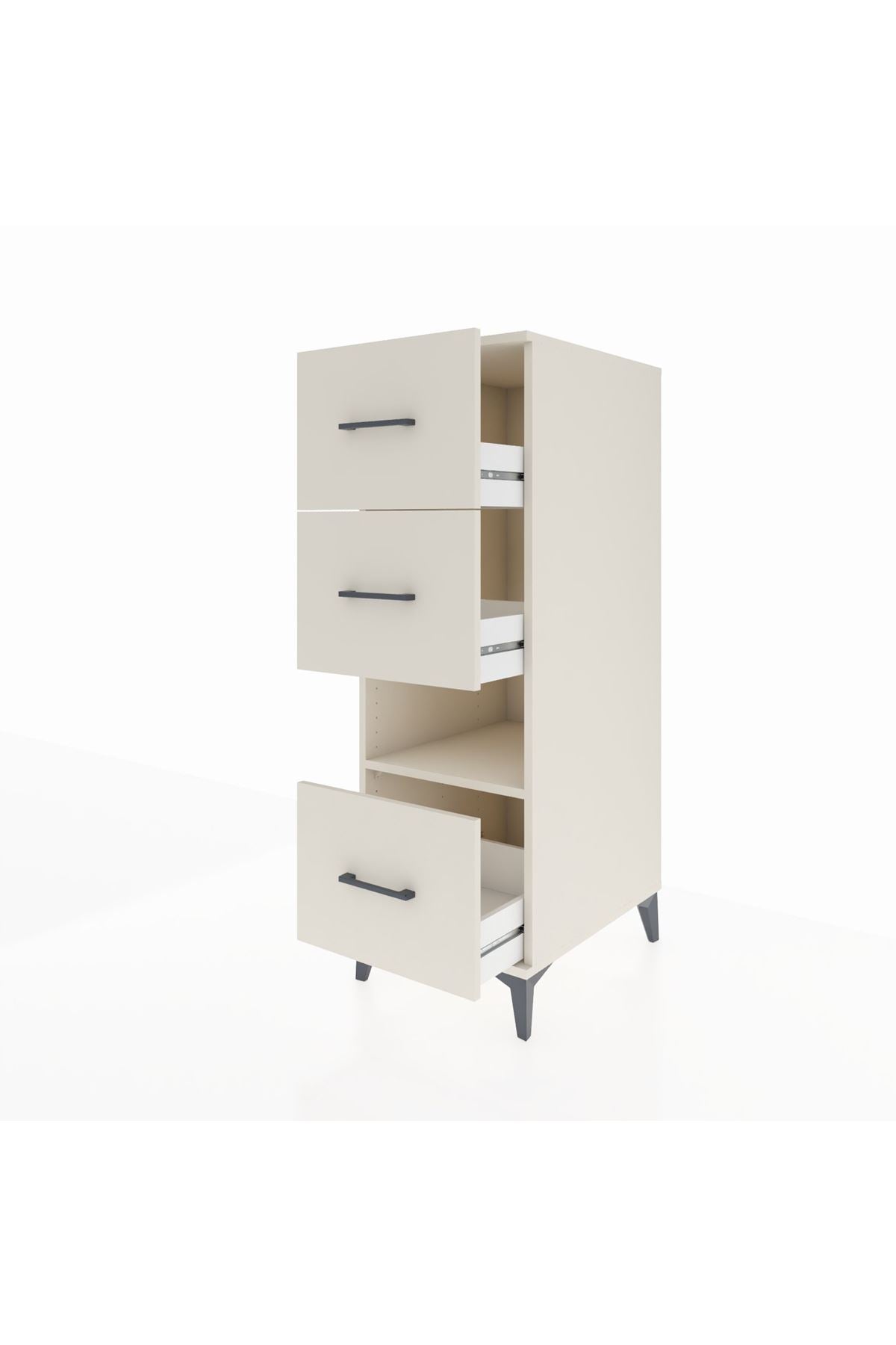 Kronos Dolap Tek Raflı 3 Çekmeceli 44x59x134 Aytaşı-Aytaşı