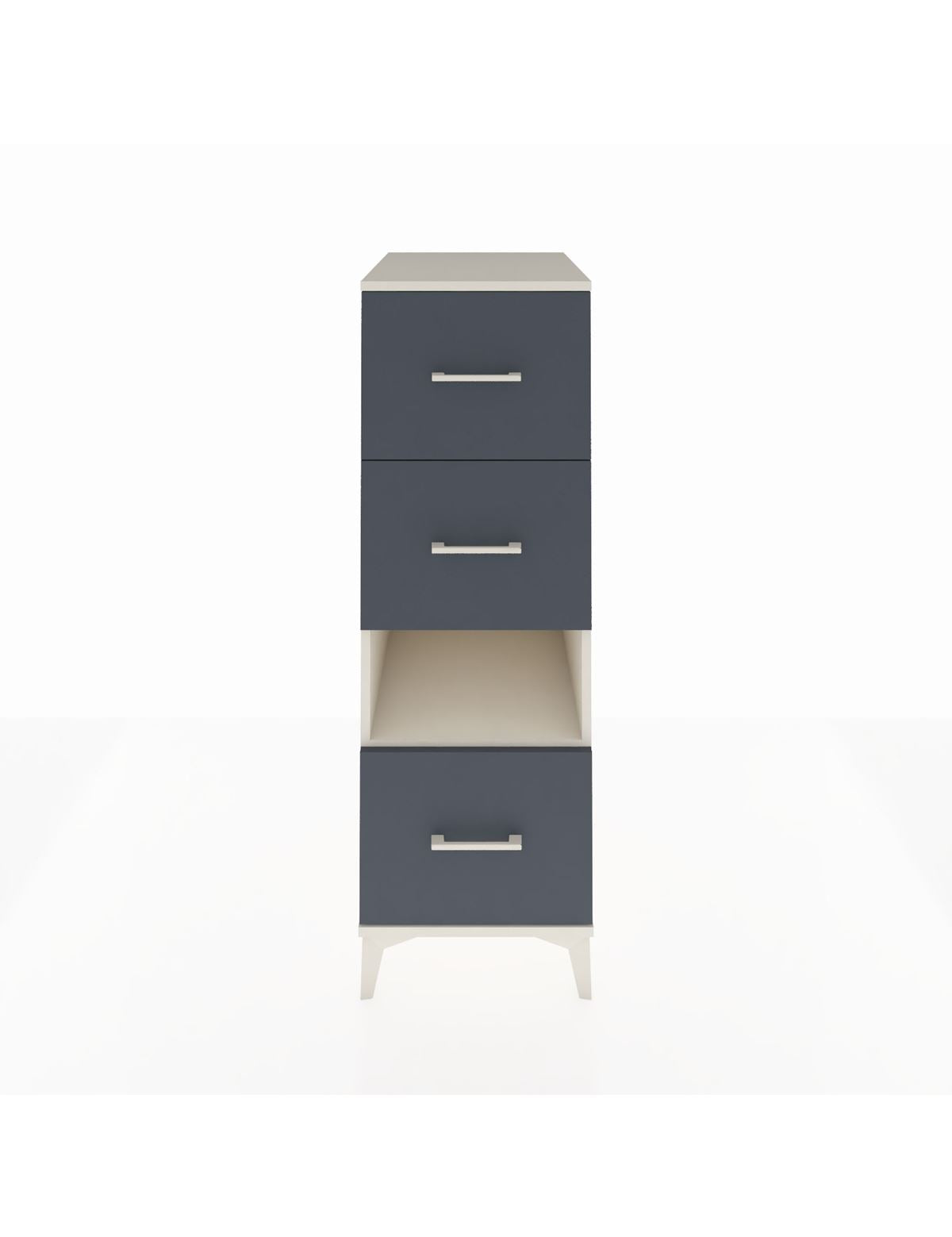 Kronos Dolap Tek Raflı 3 Çekmeceli 44x59x134 Aytaşı-Antrasit