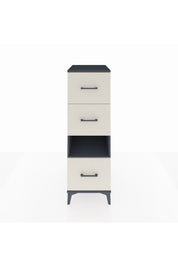 Kronos Dolap Tek Raflı 3 Çekmeceli 44x59x134 Antrasit-Aytaşı