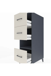 Kronos Dolap Tek Raflı 3 Çekmeceli 44x59x134 Antrasit-Aytaşı