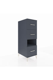 Kronos Dolap Tek Raflı 3 Çekmeceli 44x59x134 Antrasit-Antrasit