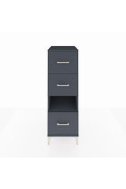 Kronos Dolap Tek Raflı 3 Çekmeceli 44x59x134 Antrasit-Antrasit