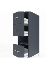 Kronos Dolap Tek Raflı 3 Çekmeceli 44x59x134 Antrasit-Antrasit