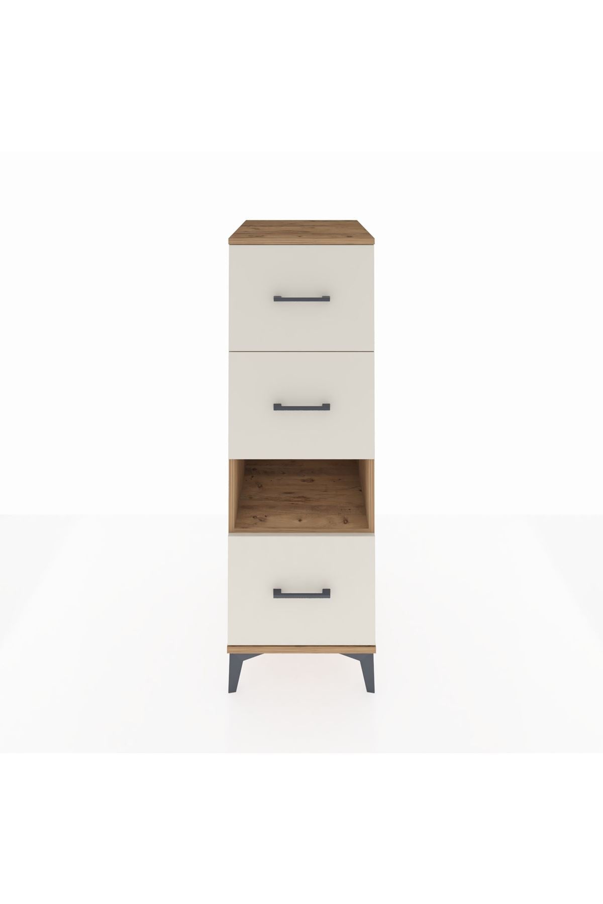 Kronos Dolap Tek Raflı 3 Çekmeceli 44x59x134 Çam-Aytaşı