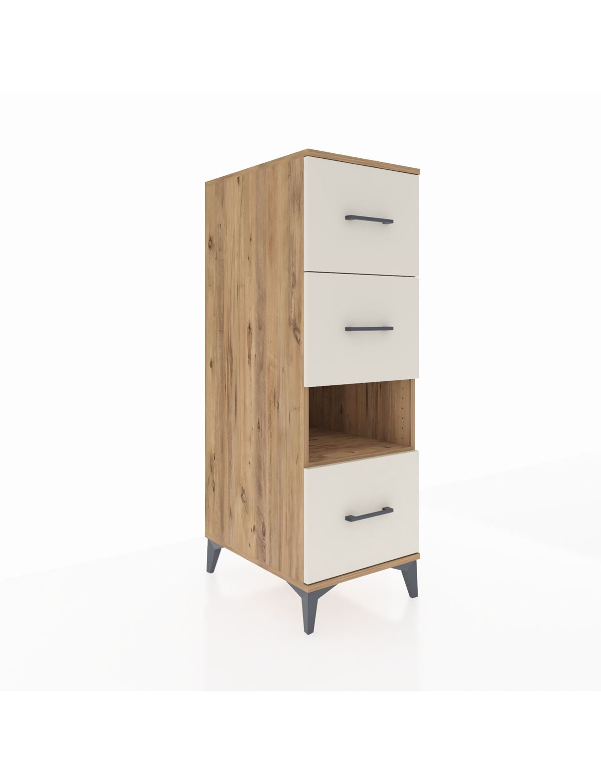 Kronos Dolap Tek Raflı 3 Çekmeceli 44x59x134 Çam-Aytaşı