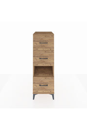 Kronos Dolap Tek Raflı 3 Çekmeceli 44x59x134 Çam-Çam