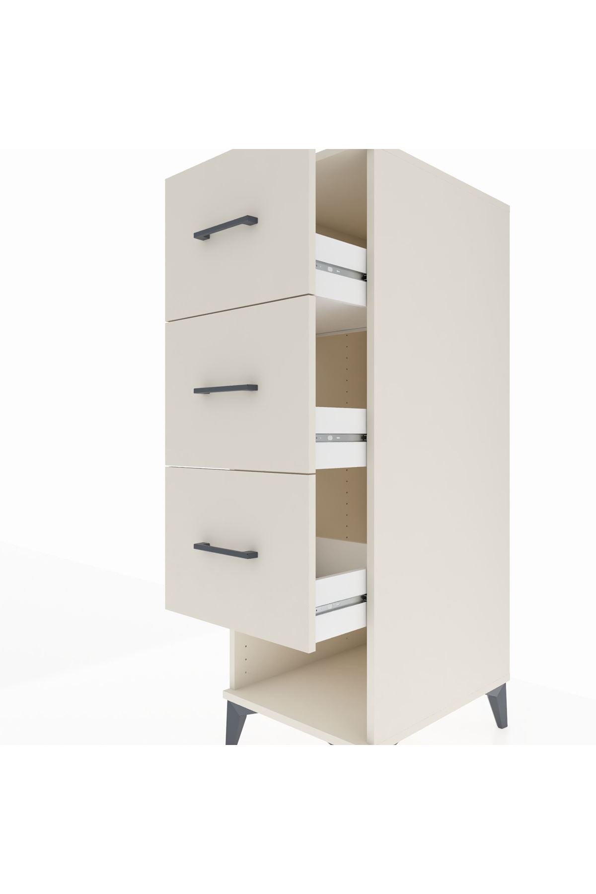 Kronos Dolap 3 Çekmeceli 44x59x134 Aytaşı-Aytaşı