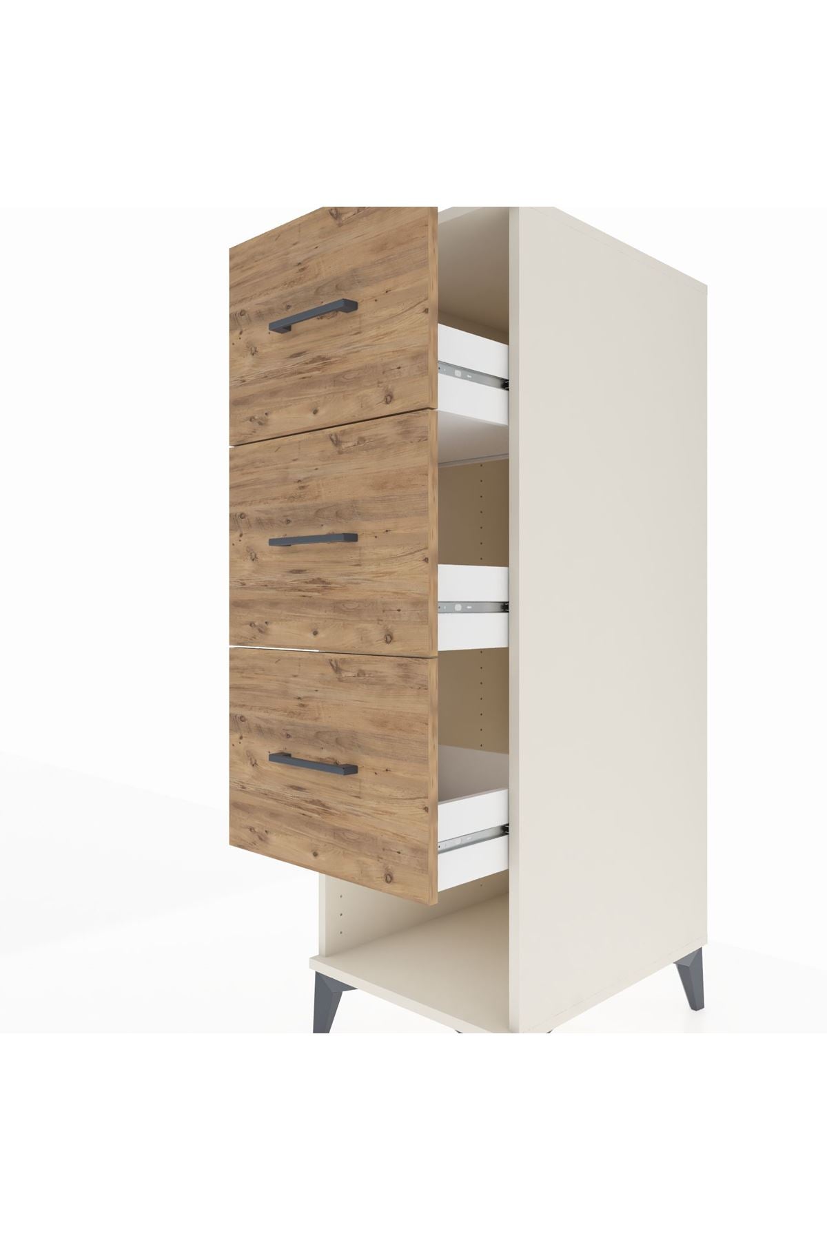 Kronos Dolap 3 Çekmeceli 44x59x134 Aytaşı-Çam