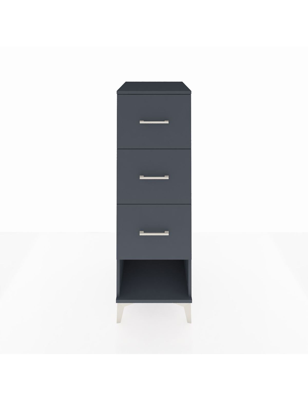 Kronos Dolap 3 Çekmeceli 44x59x134 Antrasit-Antrasit