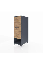 Kronos Dolap 3 Çekmeceli 44x59x134 Antrasit-Çam