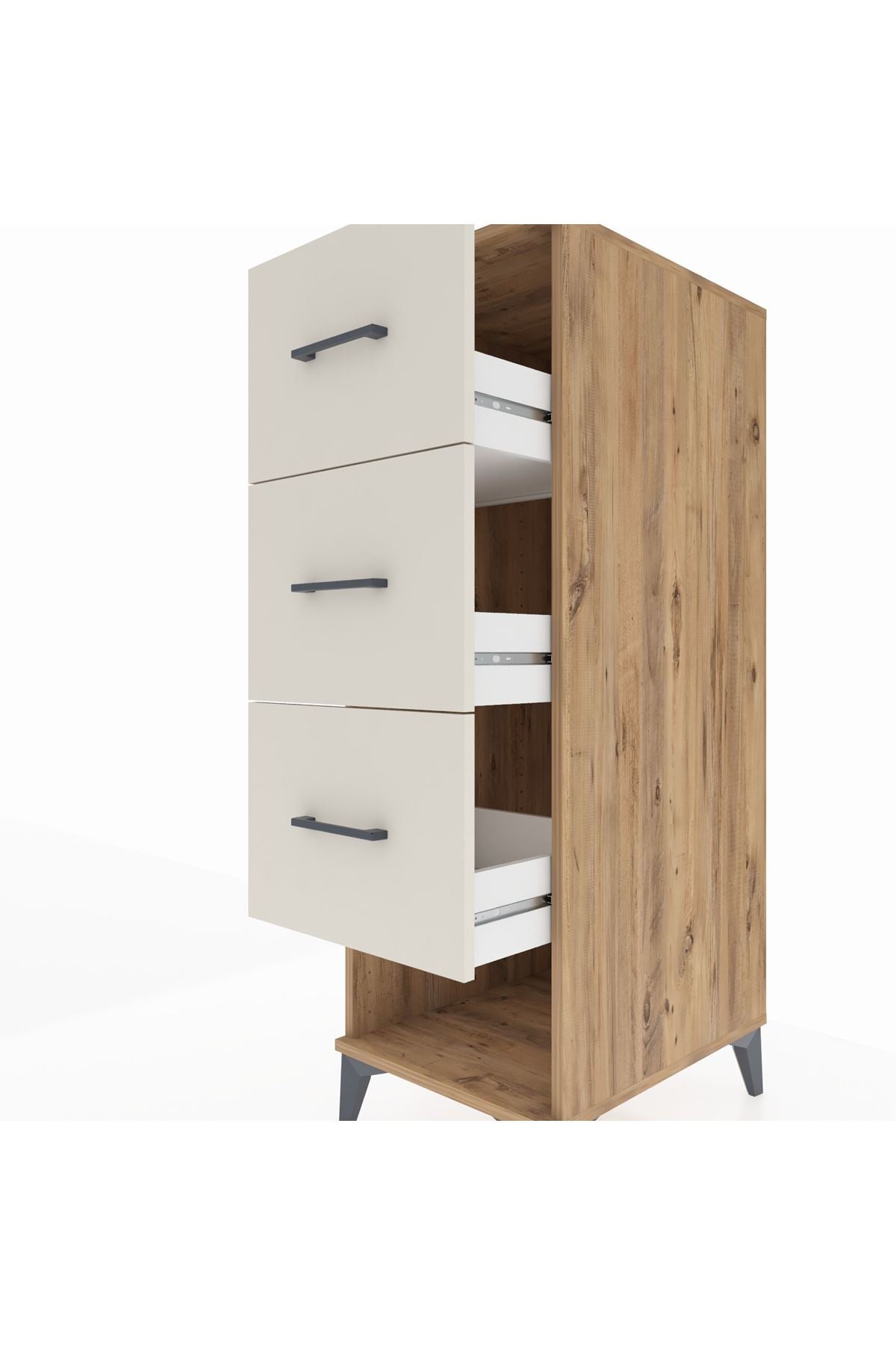 Kronos Dolap 3 Çekmeceli 44x59x134 Çam-Aytaşı