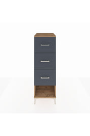 Kronos Dolap 3 Çekmeceli 44x59x134 Çam-Antrasit