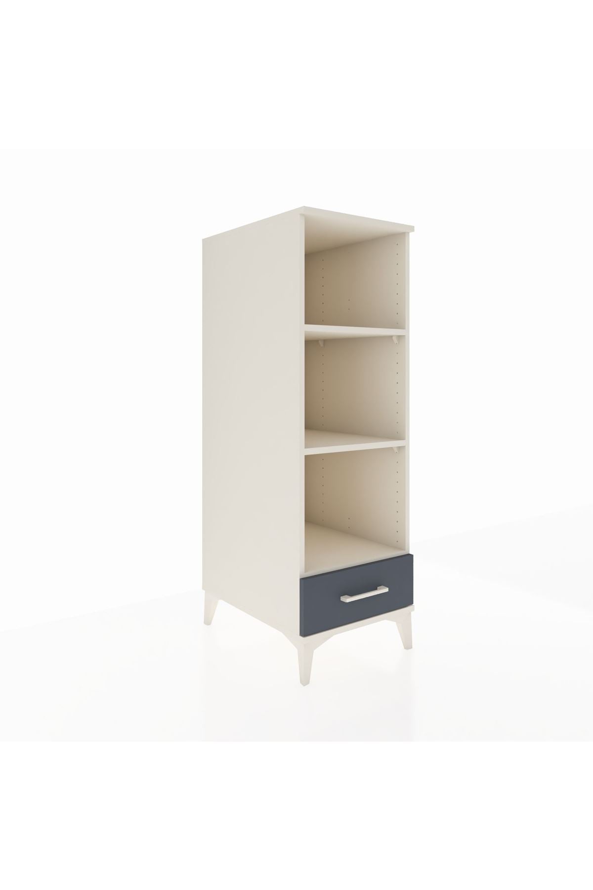 Kronos Dolap 3 Raflı Tek Çekmeceli 44x59x134 Aytaşı-Antrasit