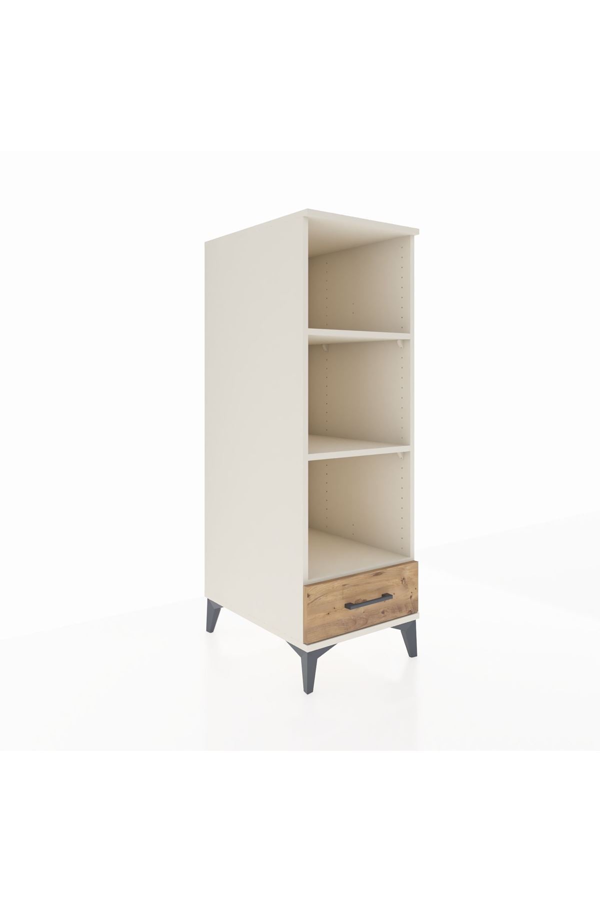 Kronos Dolap 3 Raflı Tek Çekmeceli 44x59x134 Aytaşı-Çam