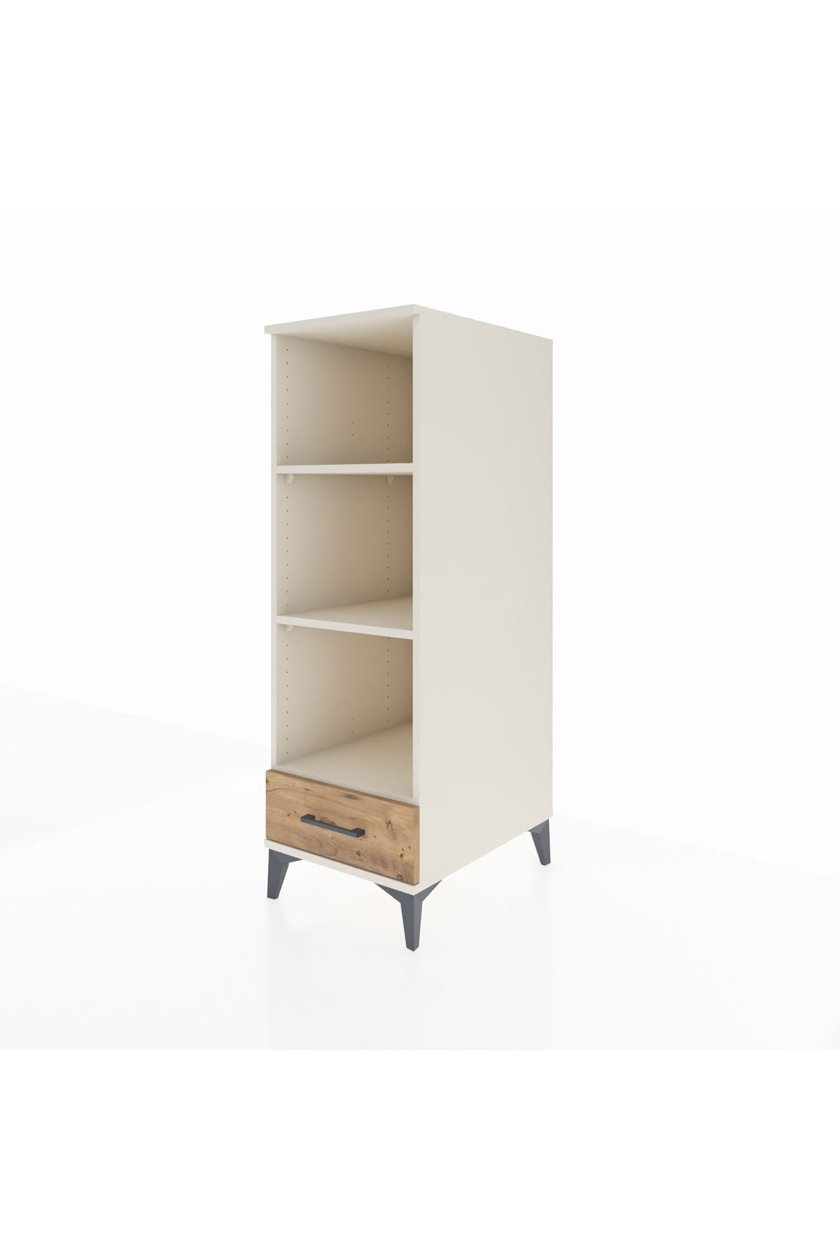 Kronos Dolap 3 Raflı Tek Çekmeceli 44x59x134 Aytaşı-Çam
