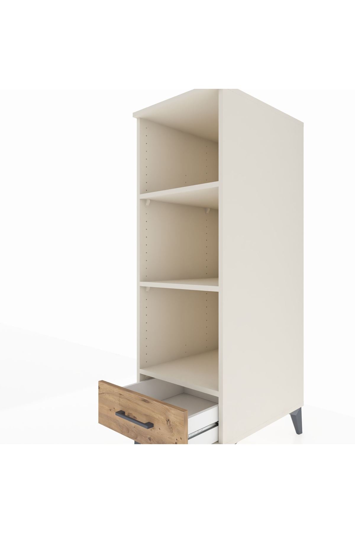 Kronos Dolap 3 Raflı Tek Çekmeceli 44x59x134 Aytaşı-Çam