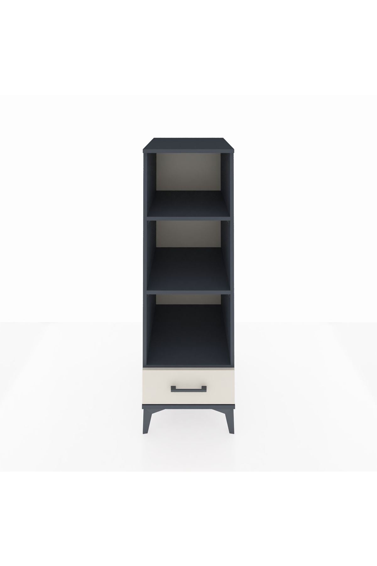Kronos Dolap 3 Raflı Tek Çekmeceli 44x59x134 Antrasit-Aytaşı