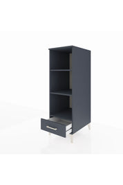 Kronos Dolap 3 Raflı Tek Çekmeceli 44x59x134 Antrasit-Antrasit