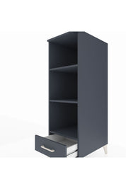 Kronos Dolap 3 Raflı Tek Çekmeceli 44x59x134 Antrasit-Antrasit