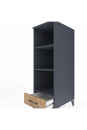 Kronos Dolap 3 Raflı Tek Çekmeceli 44x59x134 Antrasit-Çam