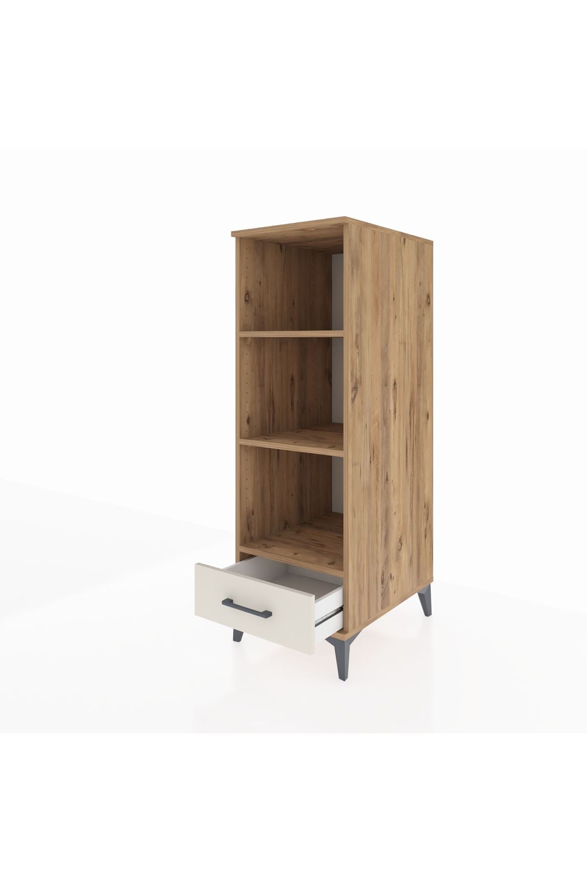 Kronos Dolap 3 Raflı Tek Çekmeceli 44x59x134 Çam-Aytaşı