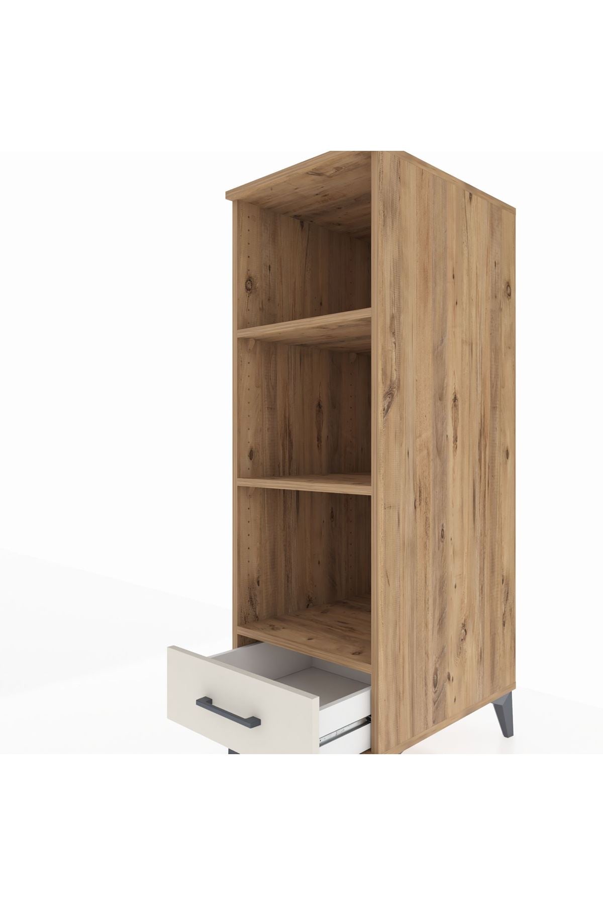 Kronos Dolap 3 Raflı Tek Çekmeceli 44x59x134 Çam-Aytaşı