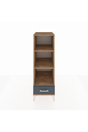 Kronos Dolap 3 Raflı Tek Çekmeceli 44x59x134 Çam-Antrasit