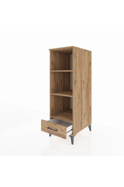 Kronos Dolap 3 Raflı Tek Çekmeceli 44x59x134 Çam-Çam