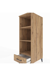 Kronos Dolap 3 Raflı Tek Çekmeceli 44x59x134 Çam-Çam