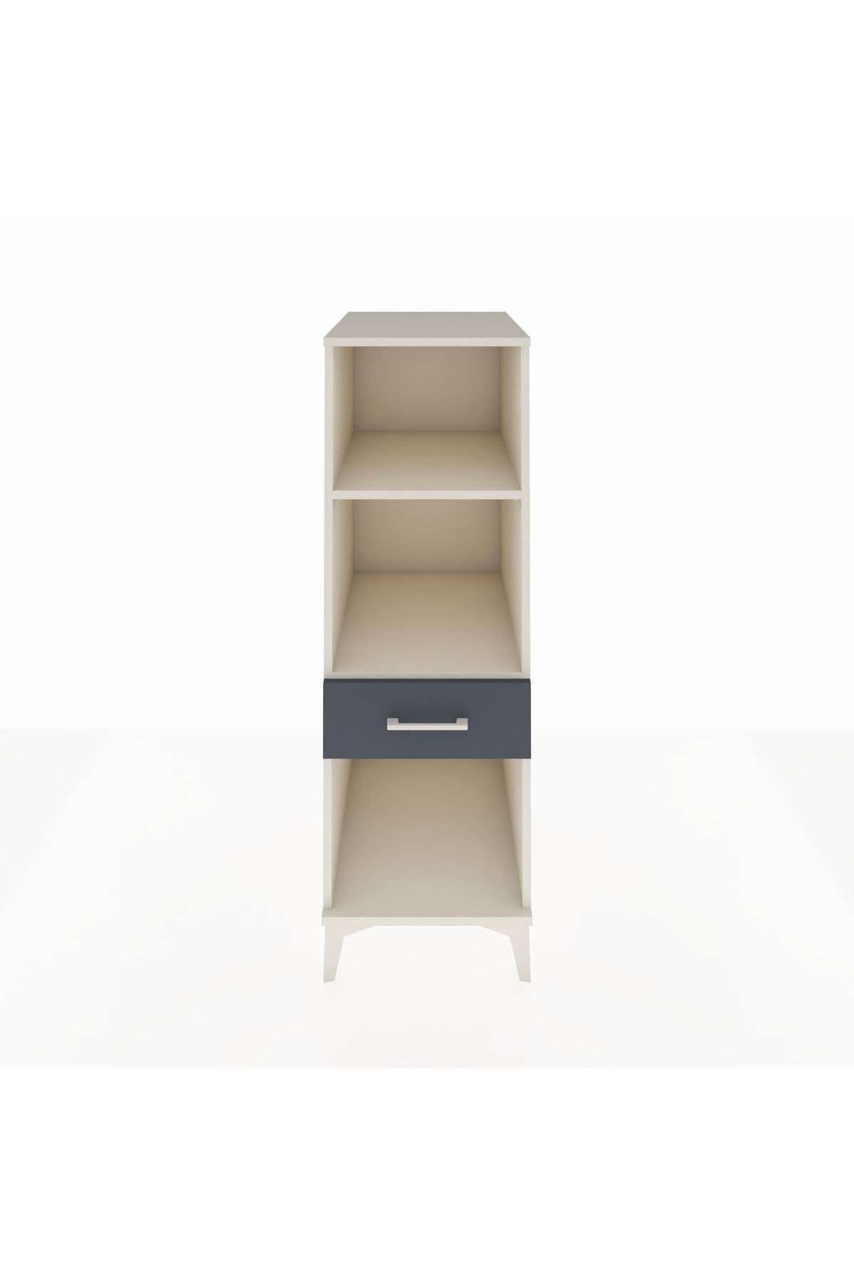 Kronos Dolap 2 Raflı Tek Çekmeceli 44x59x134 Aytaşı-Antrasit