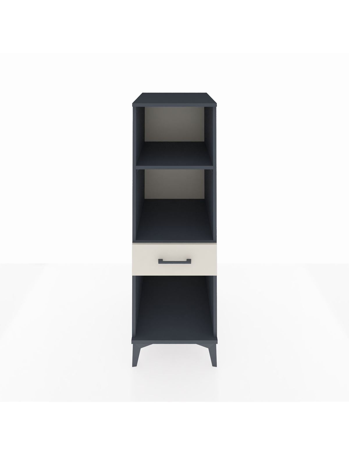 Kronos Dolap 2 Raflı Tek Çekmeceli 44x59x134 Antrasit-Aytaşı