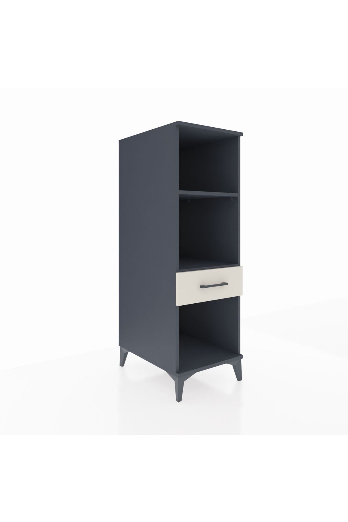 Kronos Dolap 2 Raflı Tek Çekmeceli 44x59x134 Antrasit-Aytaşı