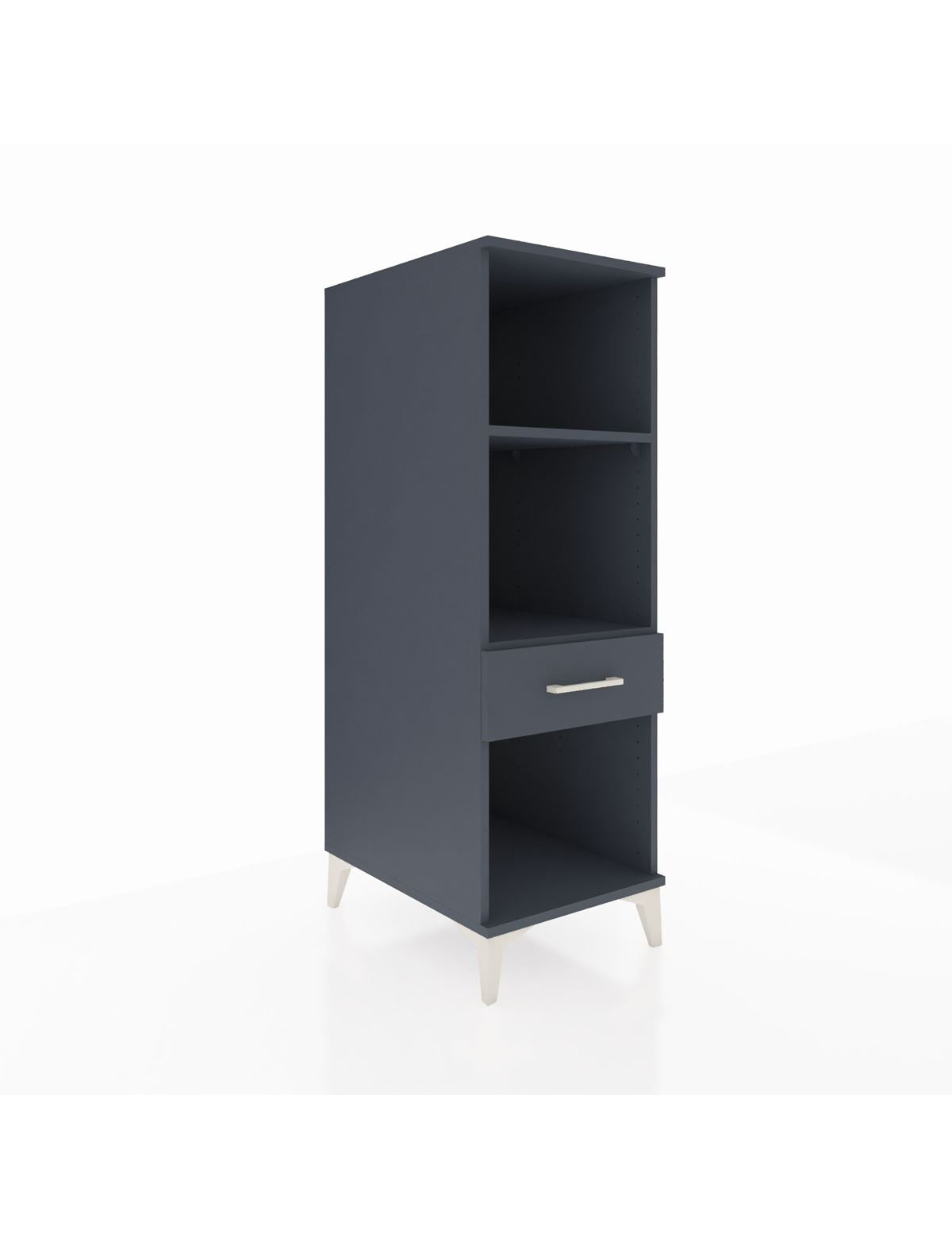 Kronos Dolap 2 Raflı Tek Çekmeceli 44x59x134 Antrasit-Antrasit