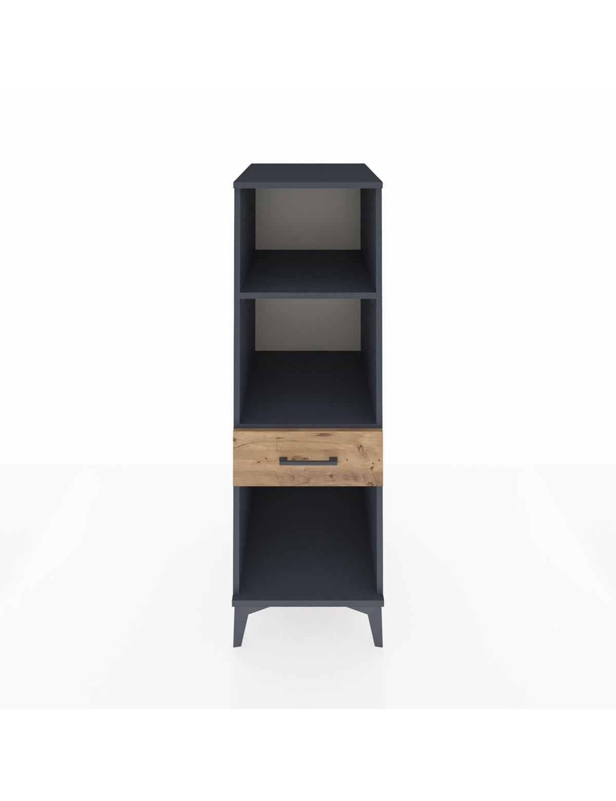 Kronos Dolap 2 Raflı Tek Çekmeceli 44x59x134 Antrasit-Çam