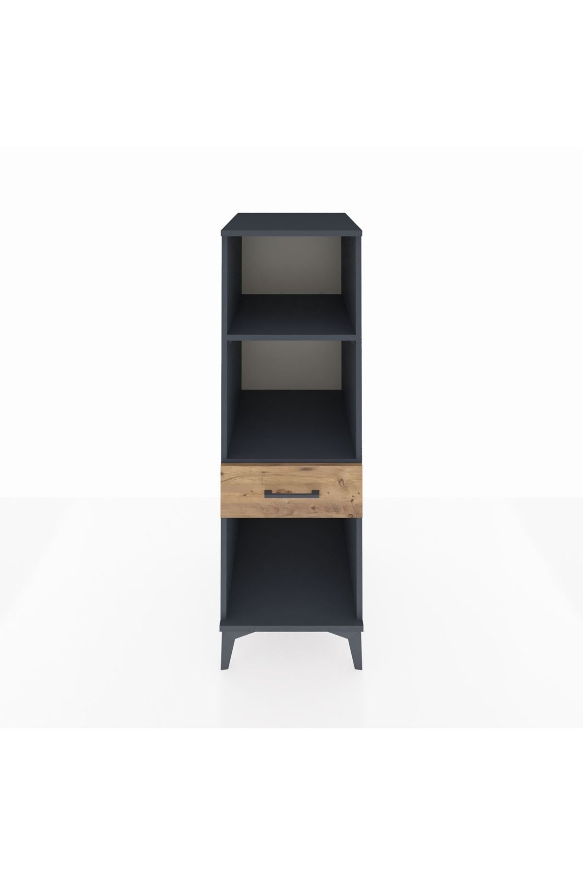 Kronos Dolap 2 Raflı Tek Çekmeceli 44x59x134 Antrasit-Çam