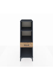 Kronos Dolap 2 Raflı Tek Çekmeceli 44x59x134 Antrasit-Çam