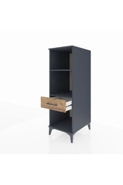 Kronos Dolap 2 Raflı Tek Çekmeceli 44x59x134 Antrasit-Çam
