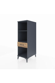 Kronos Dolap 2 Raflı Tek Çekmeceli 44x59x134 Antrasit-Çam