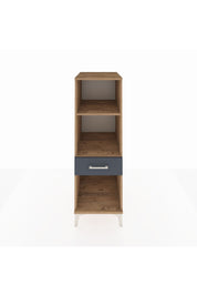 Kronos Dolap 2 Raflı Tek Çekmeceli 44x59x134 Çam-Antrasit