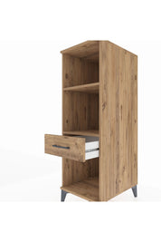 Kronos Dolap 2 Raflı Tek Çekmeceli 44x59x134 Çam-Çam