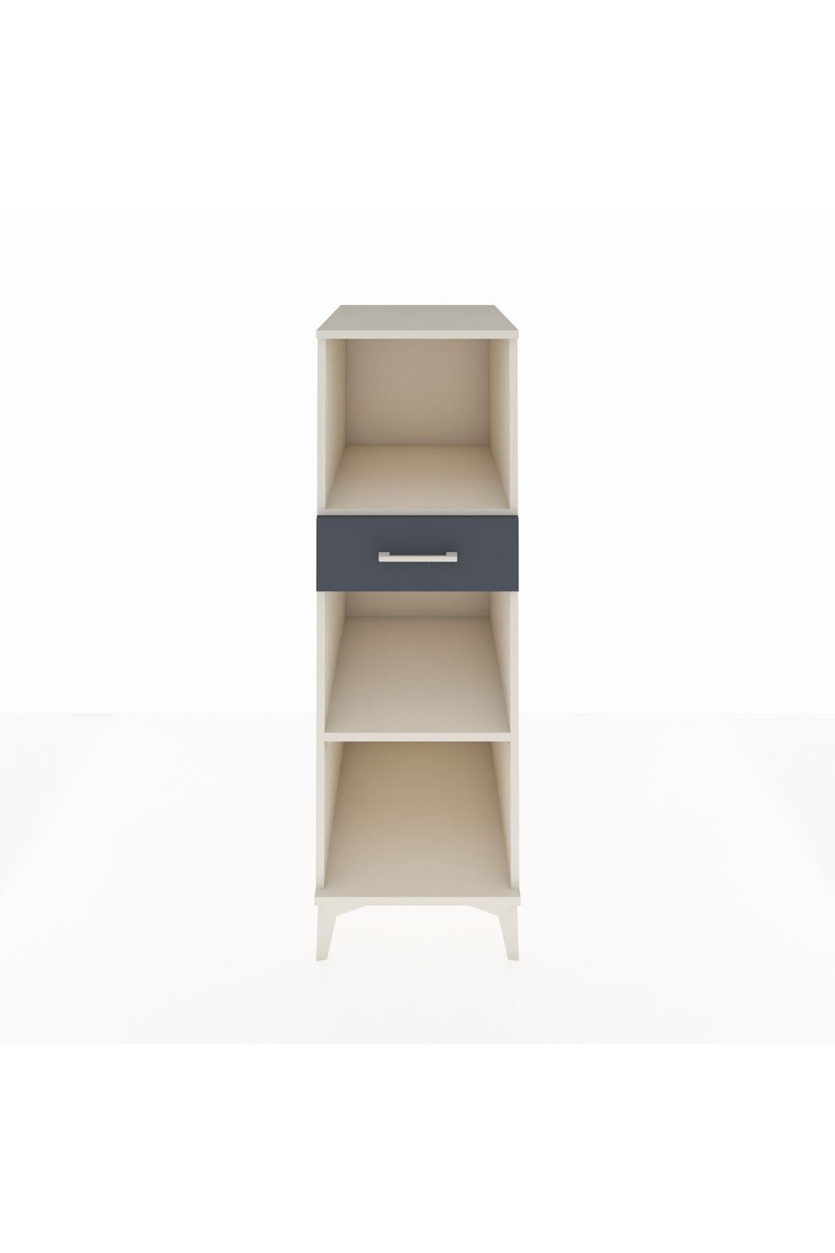 Kronos Dolap 2 Raflı Tek Çekmeceli 44x59x134 Aytaşı-Antrasit