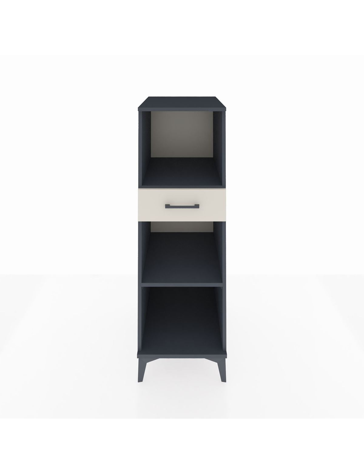 Kronos Dolap 2 Raflı Tek Çekmeceli 44x59x134 Antrasit-Aytaşı