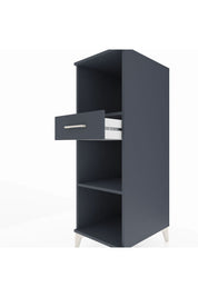 Kronos Dolap 2 Raflı Tek Çekmeceli 44x59x134 Antrasit-Antrasit