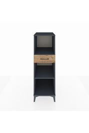 Kronos Dolap 2 Raflı Tek Çekmeceli 44x59x134 Antrasit-Çam