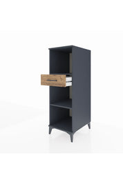 Kronos Dolap 2 Raflı Tek Çekmeceli 44x59x134 Antrasit-Çam